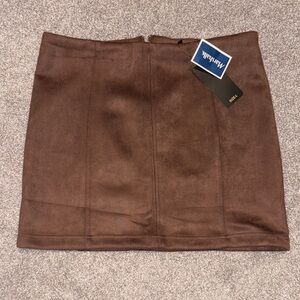 Shinestar Brown Mini Skirt